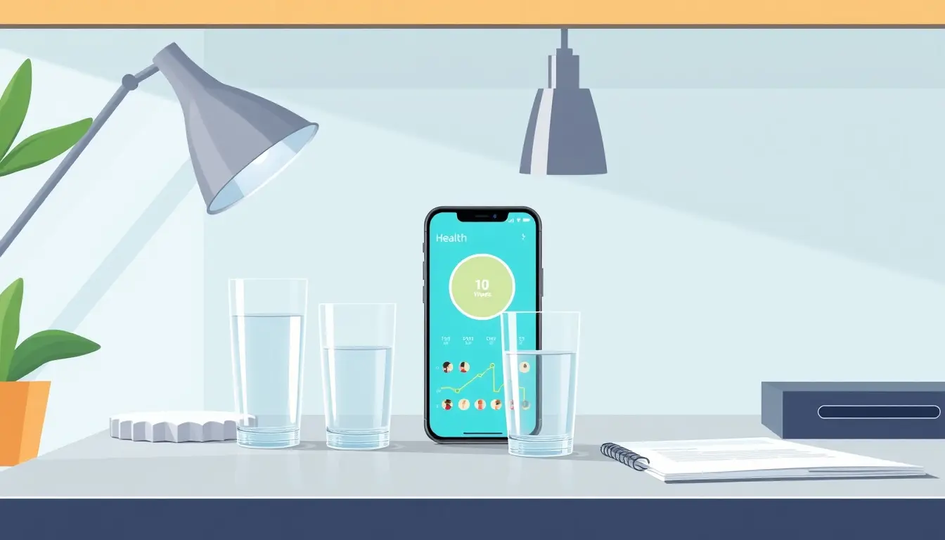 Smartphone affichant un graphique de santé pour le calcul deficit calorique