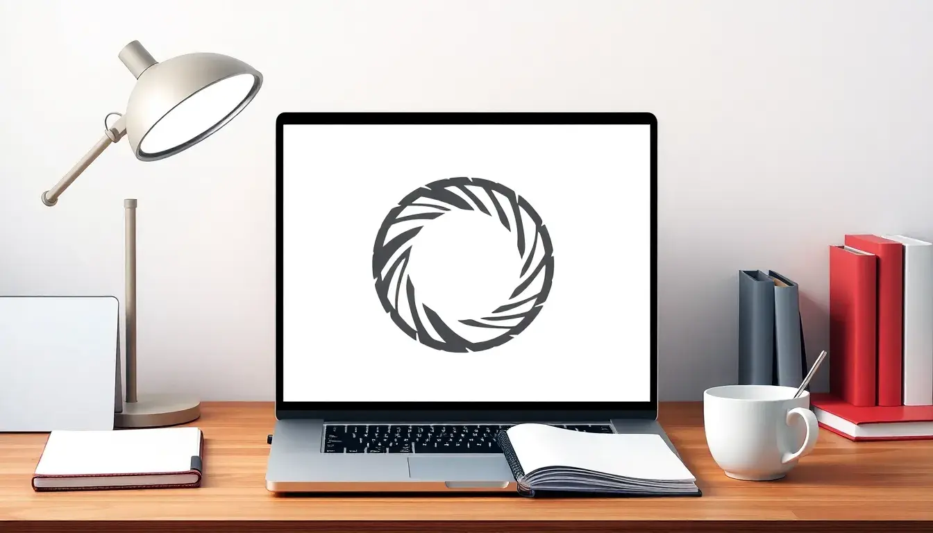 Ordinateur portable affichant un schéma de calcul surface cercle sur un bureau moderne.