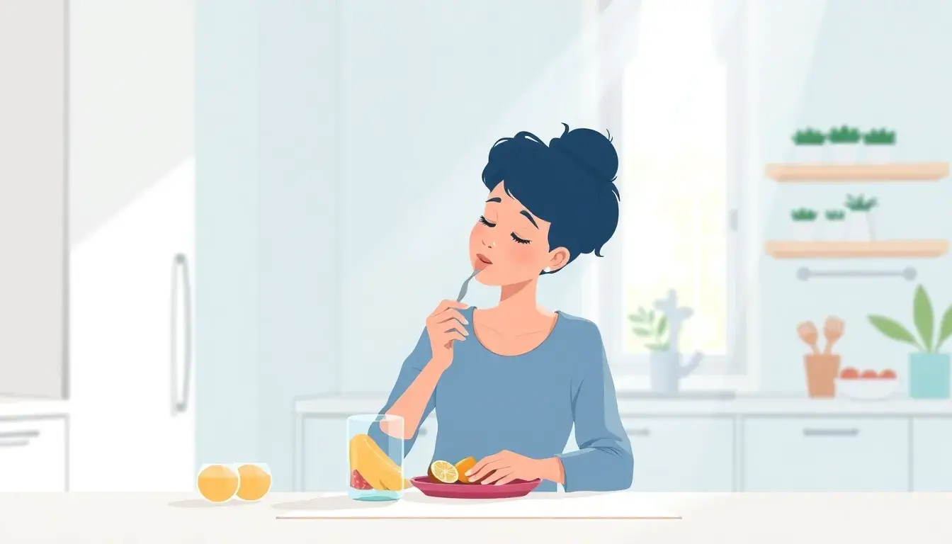 Personne prenant un petit-déjeuner sain illustrant le calcul métabolisme basal