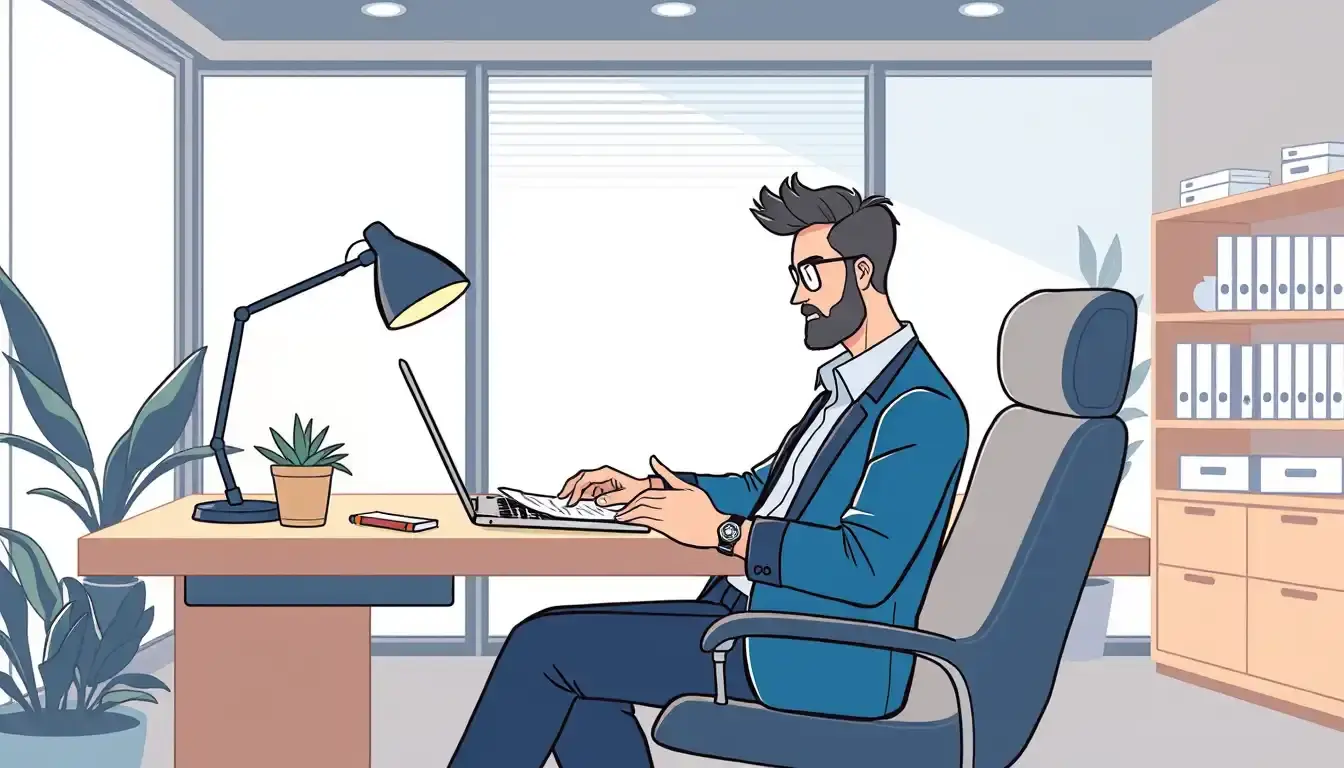 Entrepreneur analysant des données financières pour calculer une marge sur un ordinateur portable
